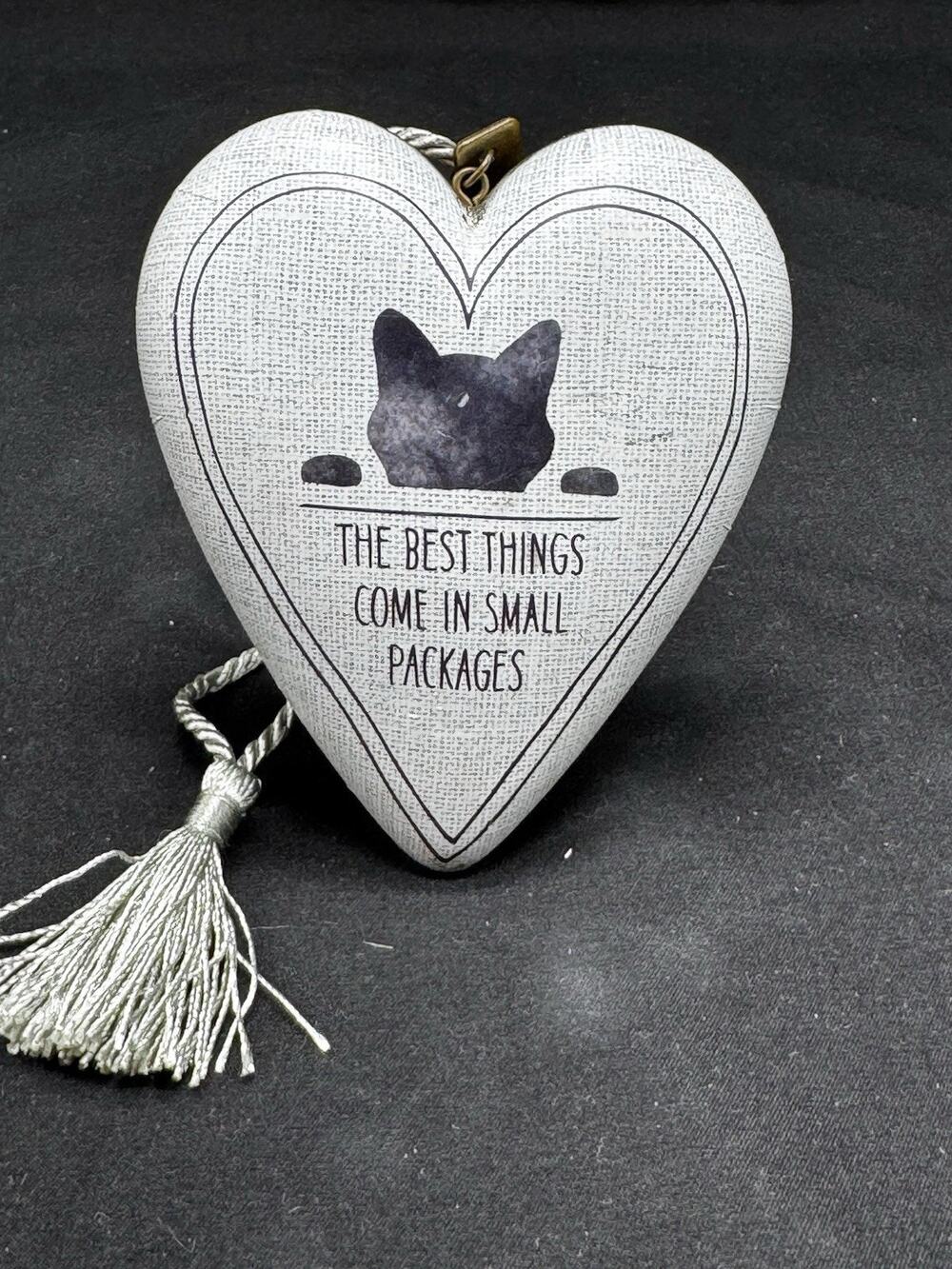 The Best Things In Life Come In Small Packages Art Heart Frenchie Bulldog Cat